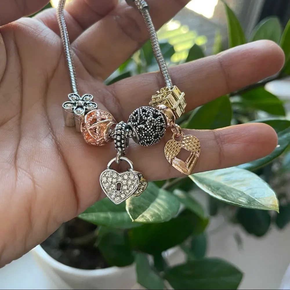 2x$20 - Women’s Silver Color Charms Bracelet - Picture 3 of 10